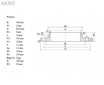 Kołnierz szyjkowy DN80 PN10/16 P245GH EN1092-1 i centralnego ogrzewania